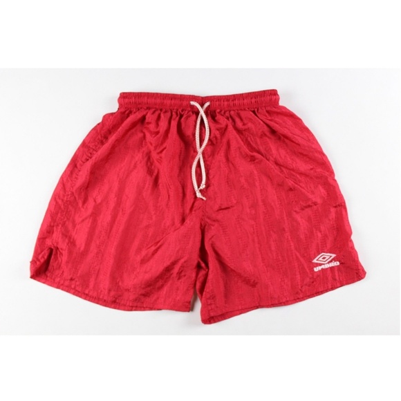 red umbro shorts
